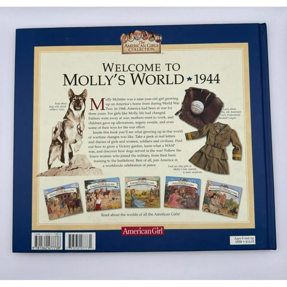 American Girl Molly Felicity 3 Book Lot World 1944 1774 Craft Book Vintage